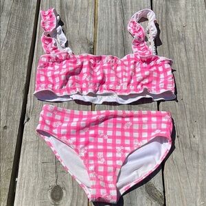 Pink Gingham Bikini Set